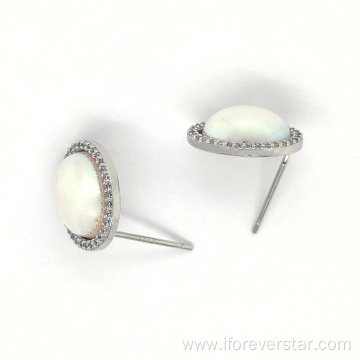 925 Silver Accessories Shell Pearl Earring